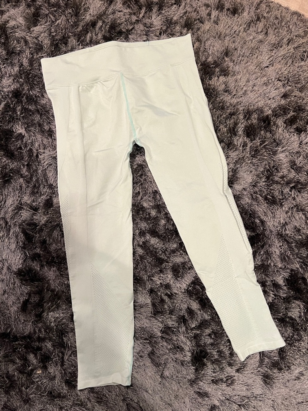 Harmony & Balance Mint Green Seamless Mesh Activewear Leggings Size XL